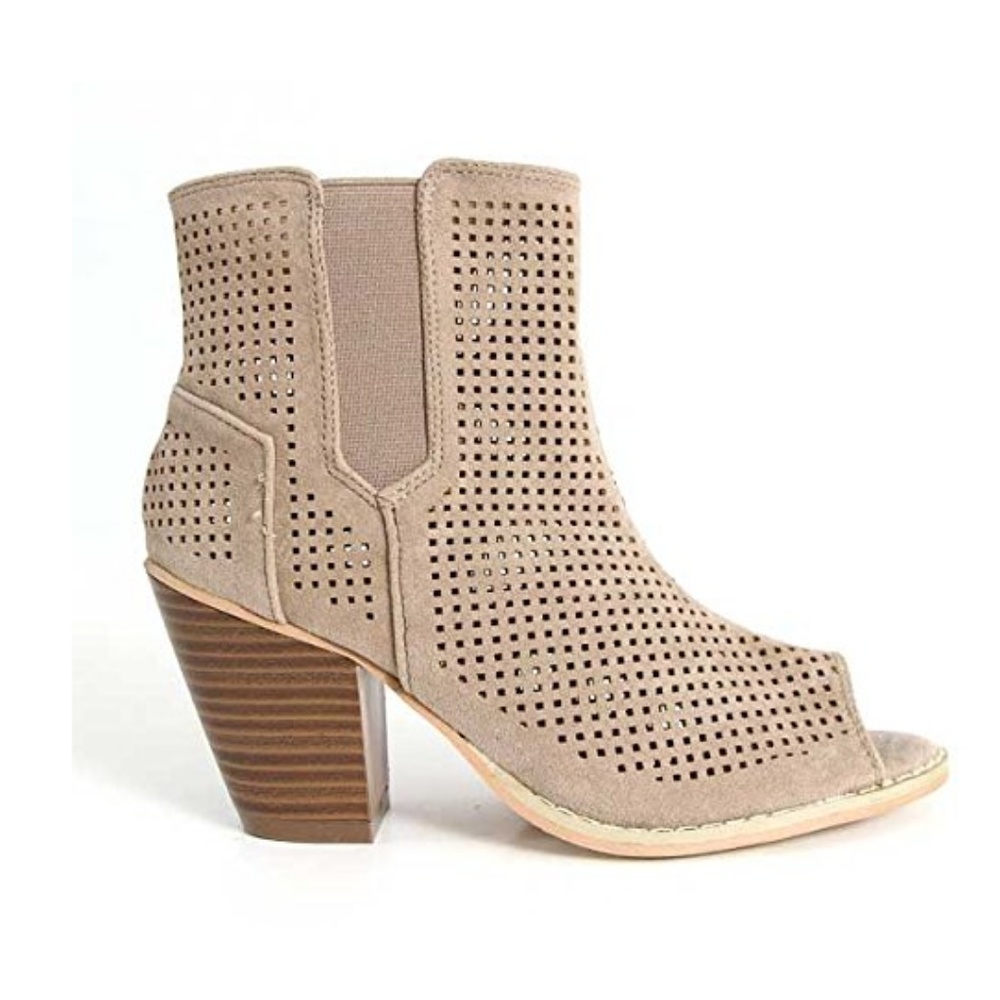 šHpšWomen's Perforated Peep-Toe Bootie - Picture 4 of 4